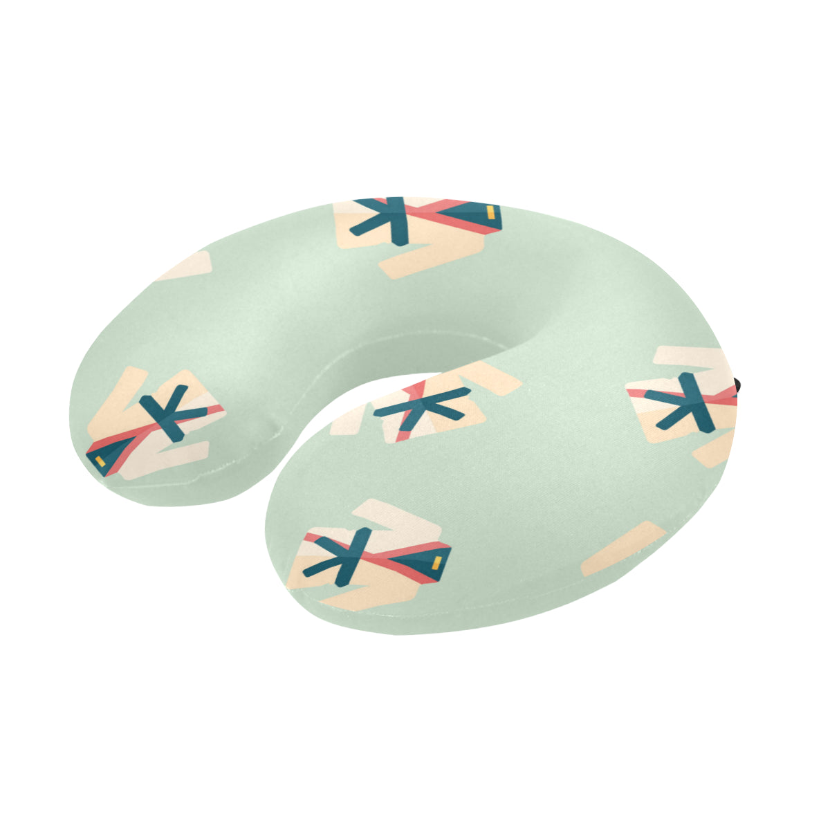 Karate Pattern Print Design 02 U-Shaped Travel Neck Pillow