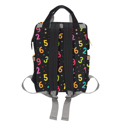 Number Pattern Print Design A04 Diaper Bag Backpack