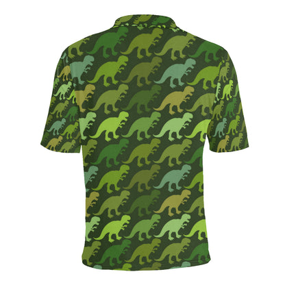 T Rex Pattern Print Design A03 Men Polo Shirt