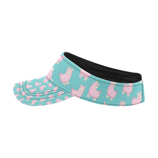 Alpaca Cartoon Design Themed Print Unisex Sun Visor