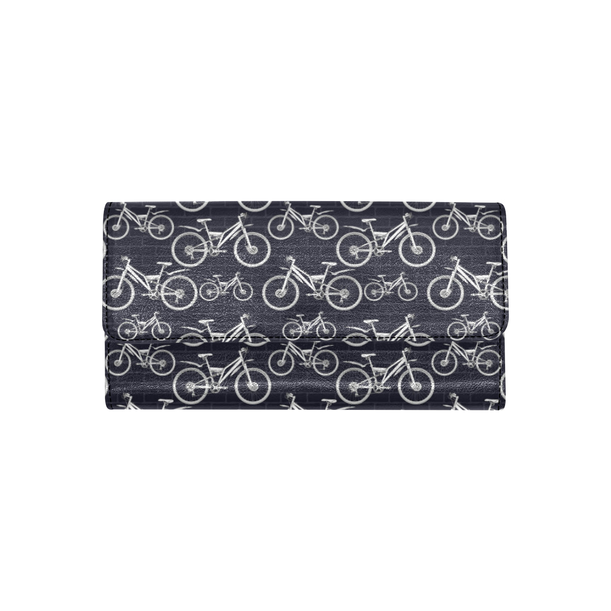 Mountain bike Pattern Print Design 02 Women's Trifold Wallet