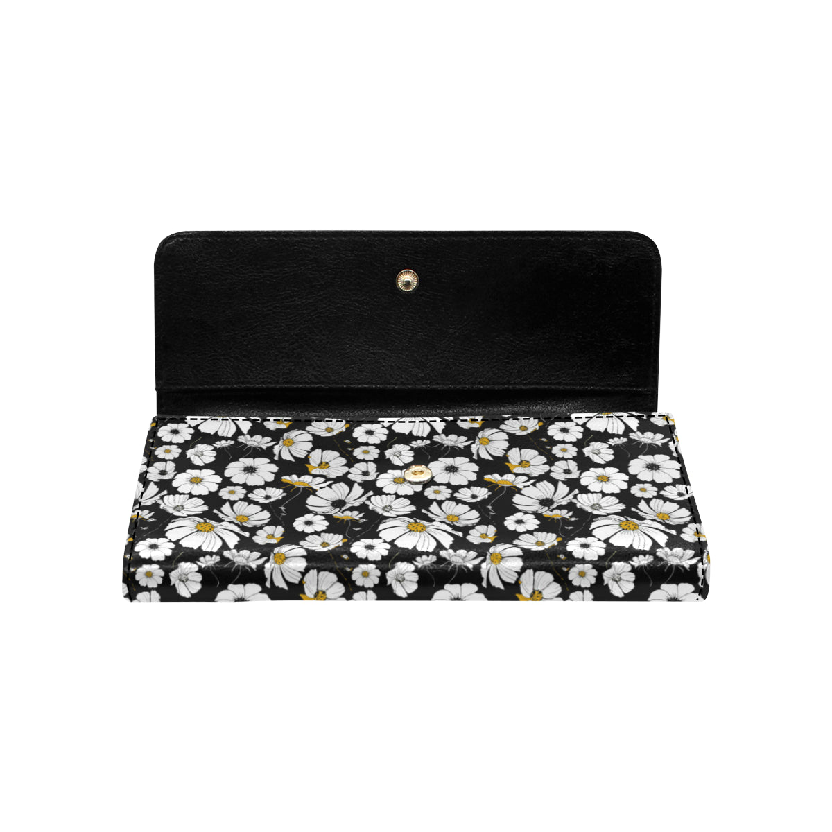 Daisy Pattern Print Design 02 Women's Trifold Wallet