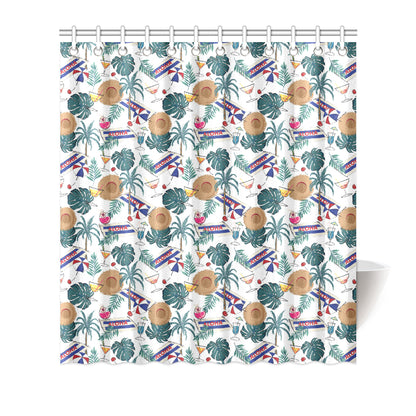 Aloha Hawaii Beach Pattern Print Design 04 Shower Curtain