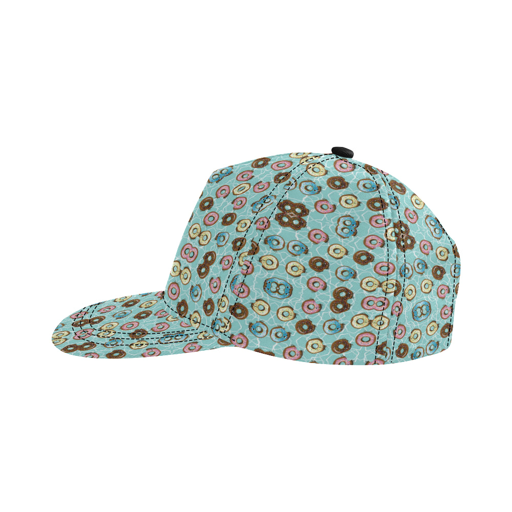 Emoji Donut Print Pattern Snapback Cap