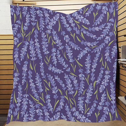 Lavender Pattern Print Design 03 Premium Quilt