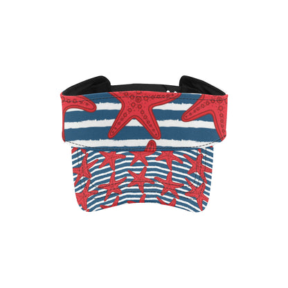 Starfish Red Pattern Print Design 02 Unisex Sun Visor