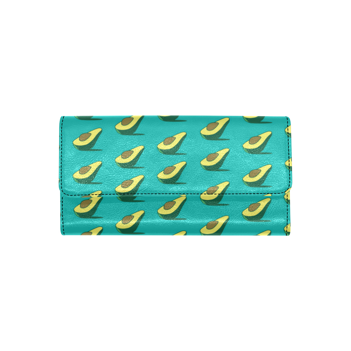 Avocado Pattern Print Design 03 Women's Trifold Wallet