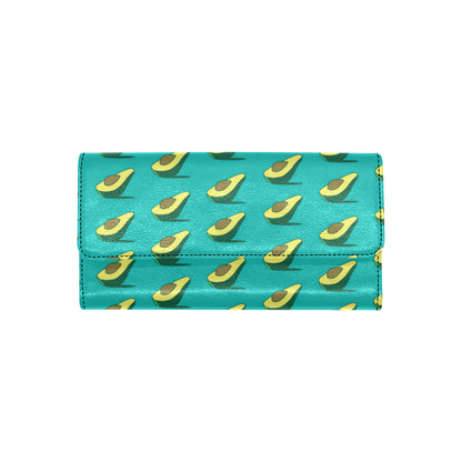 Avocado Pattern Print Design 03 Women's Trifold Wallet