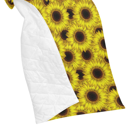 Sunflower Pattern Print Design SF011 Premium Quilt