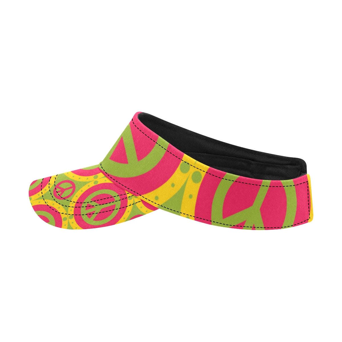 Peace Sign Pattern Print Design A01 Unisex Sun Visor