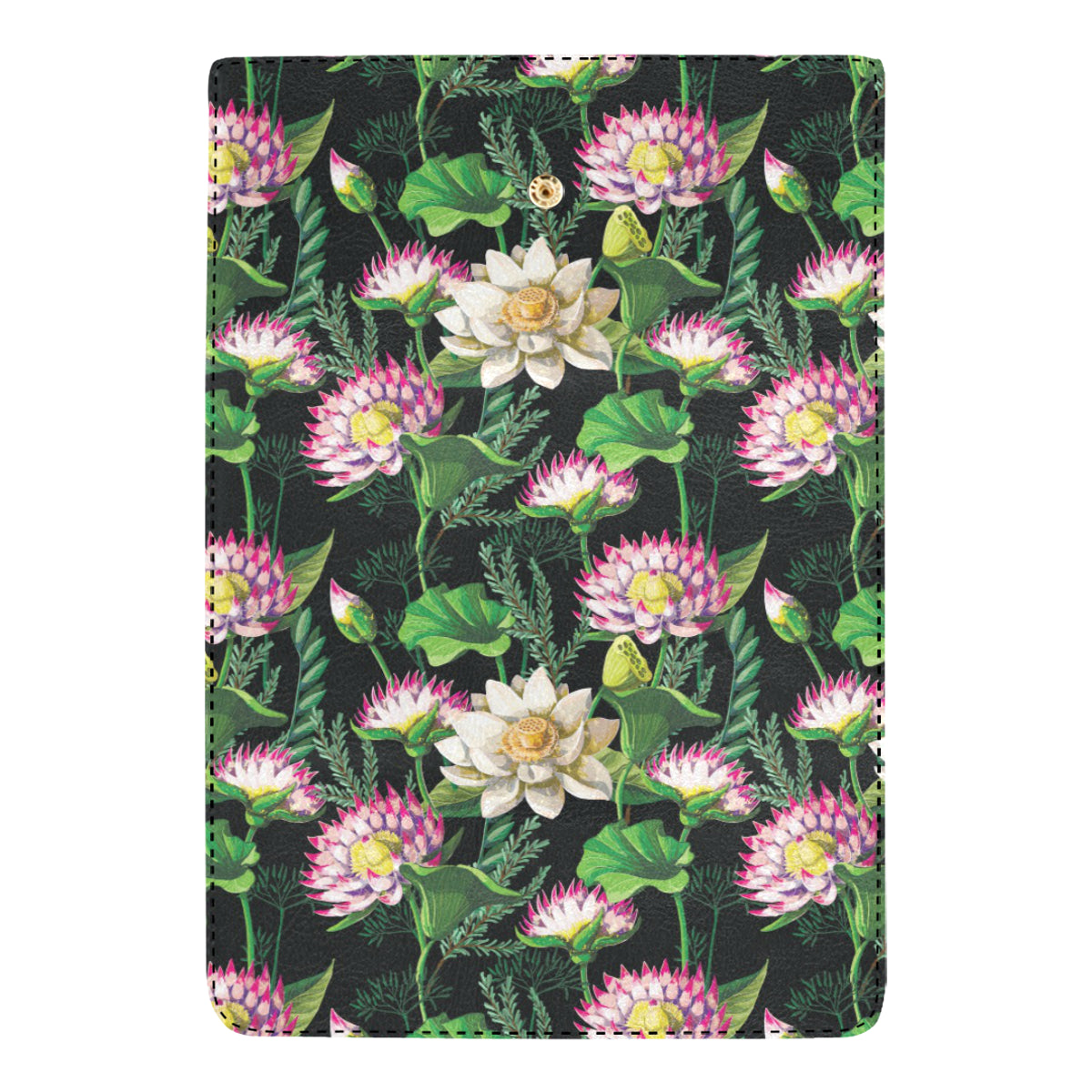 Water Lily Pattern Print Design WL010 Women's Trifold Wallet