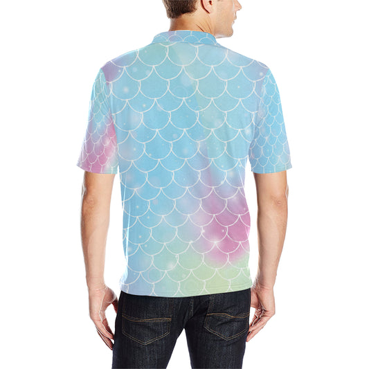 Rainbow Pattern Print Design A06 Men Polo Shirt