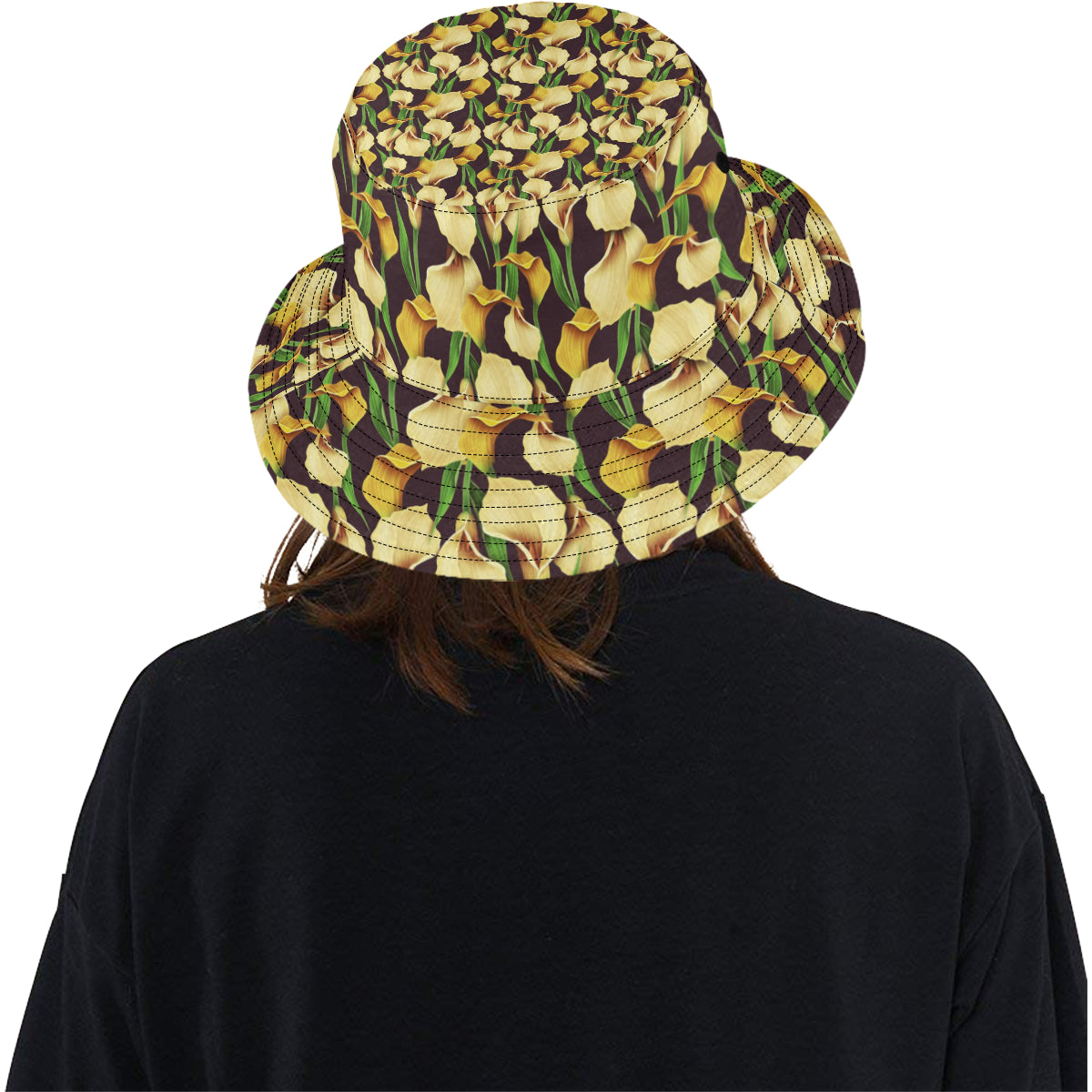 Lily Pattern Print Design LY013 Unisex Bucket Hat