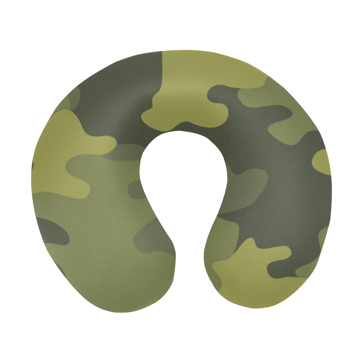 Military Camouflage Pattern Print Design 02 U-Shaped Travel Neck Pillow