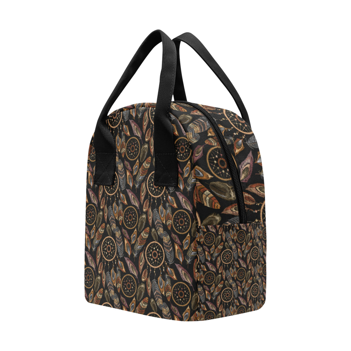Dream catcher embroidered style Insulated Lunch Bag