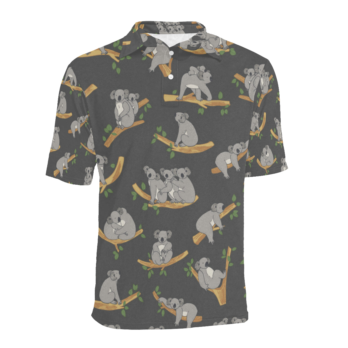 Koala Pattern Print Design 07 Men Polo Shirt