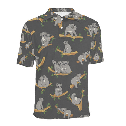 Koala Pattern Print Design 07 Men Polo Shirt