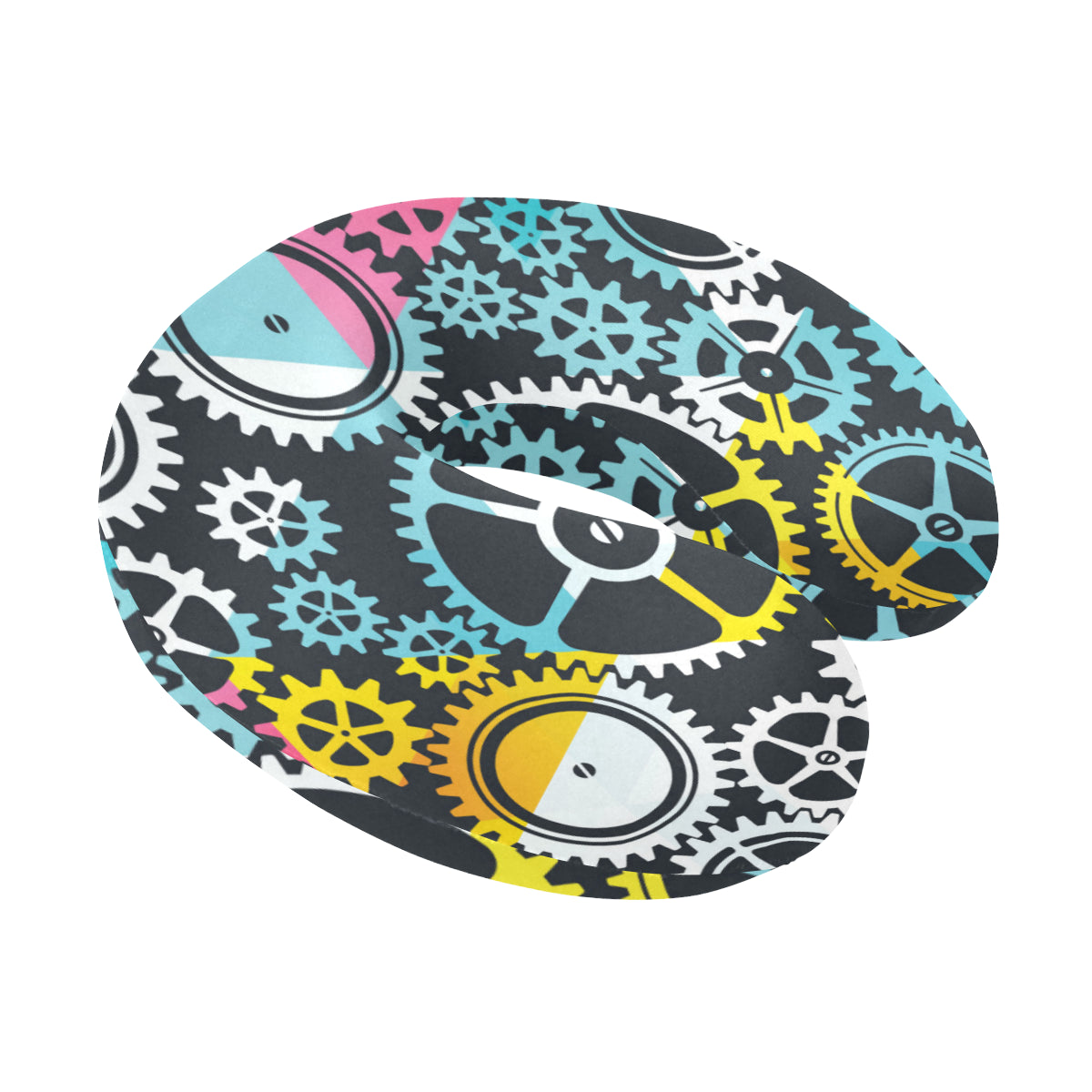 Mechanic Pattern Print Design 02 U-Shaped Travel Neck Pillow