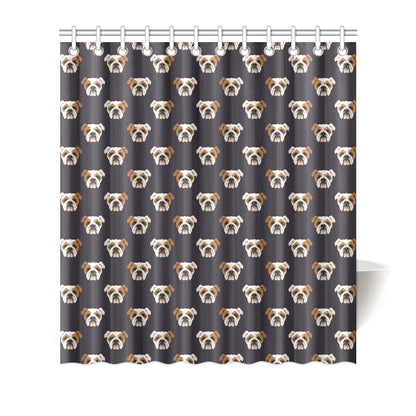 Bulldogs Pattern Print Design 03 Shower Curtain