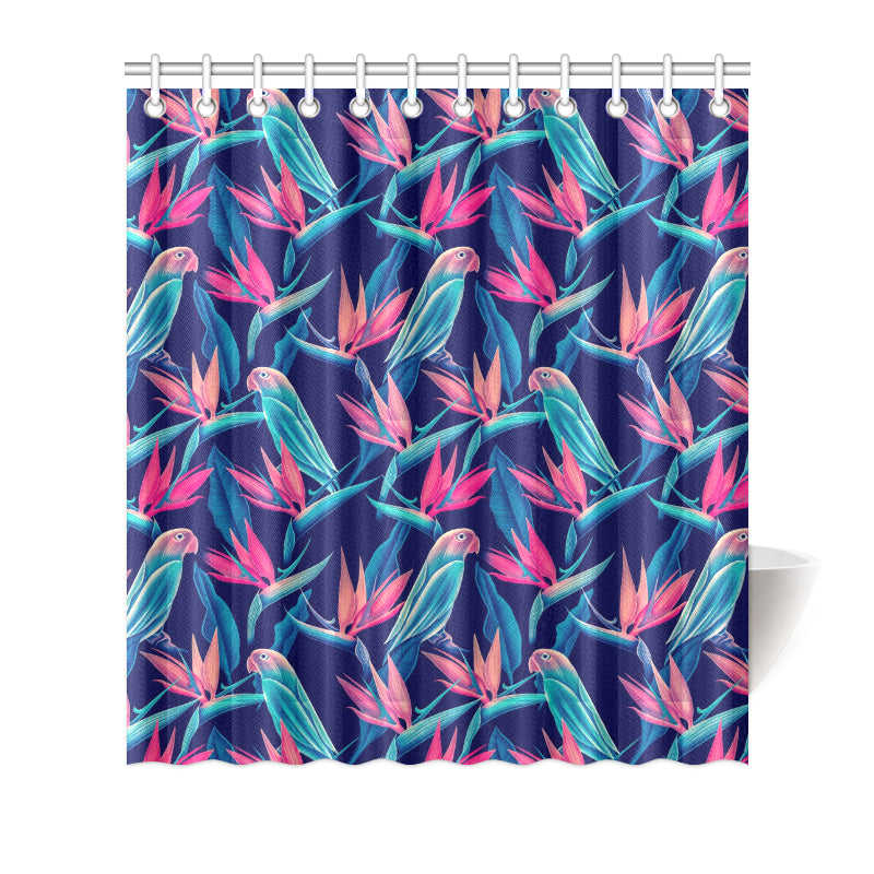 Tropical Flower Pattern Print Design TF024 Shower Curtain