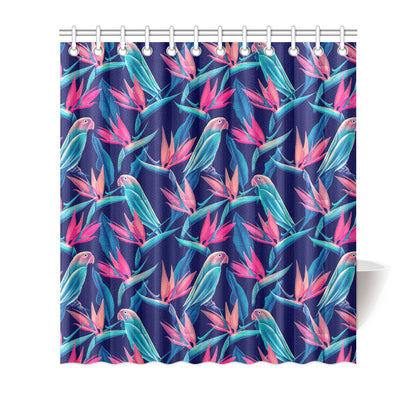 Tropical Flower Pattern Print Design TF024 Shower Curtain