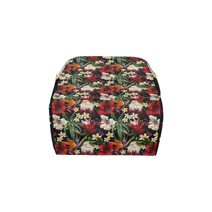 Summer Floral Pattern Print Design SF03 Diaper Bag Backpack