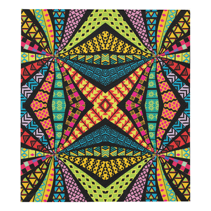 Kaleidoscope Pattern Print Design 05 Premium Quilt