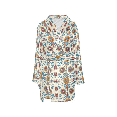 Suzani Print Design LKS301 Women's Fleece Robe