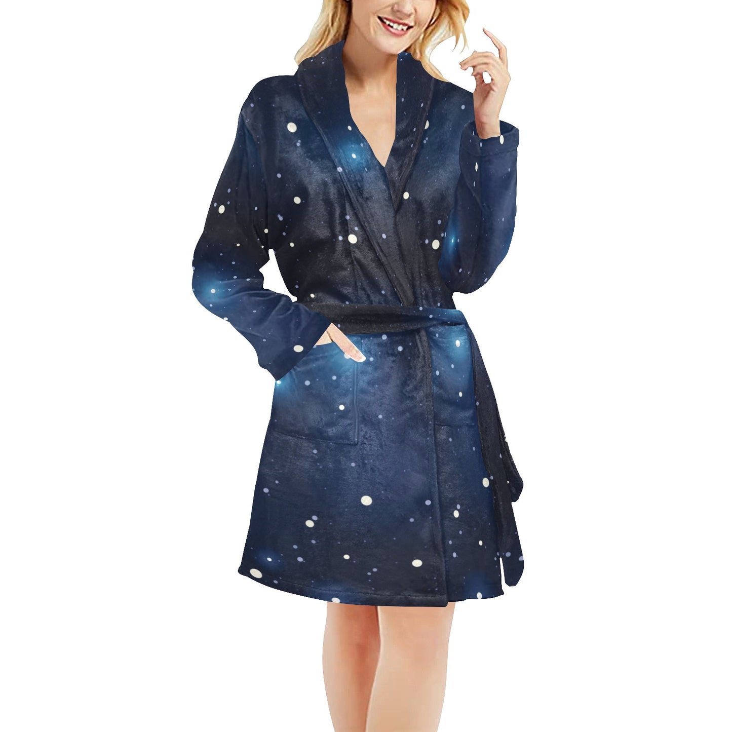 Night sky Pattern Print Design A02 Women's Fleece Robe