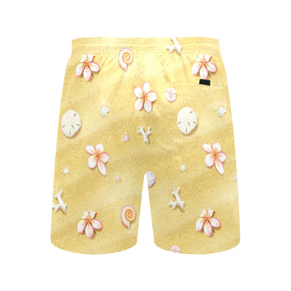 Beach Theme Print Men's Swim Trunks Beach Shorts