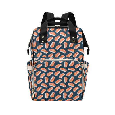 Salmon Steak Print Design LKS306 Diaper Bag Backpack