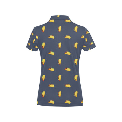 Taco Print Design LKS305 Women's Polo Shirt