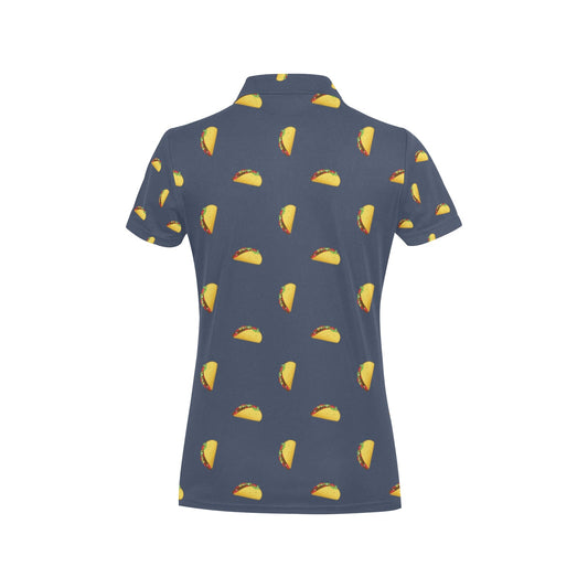 Taco Print Design LKS305 Women's Polo Shirt