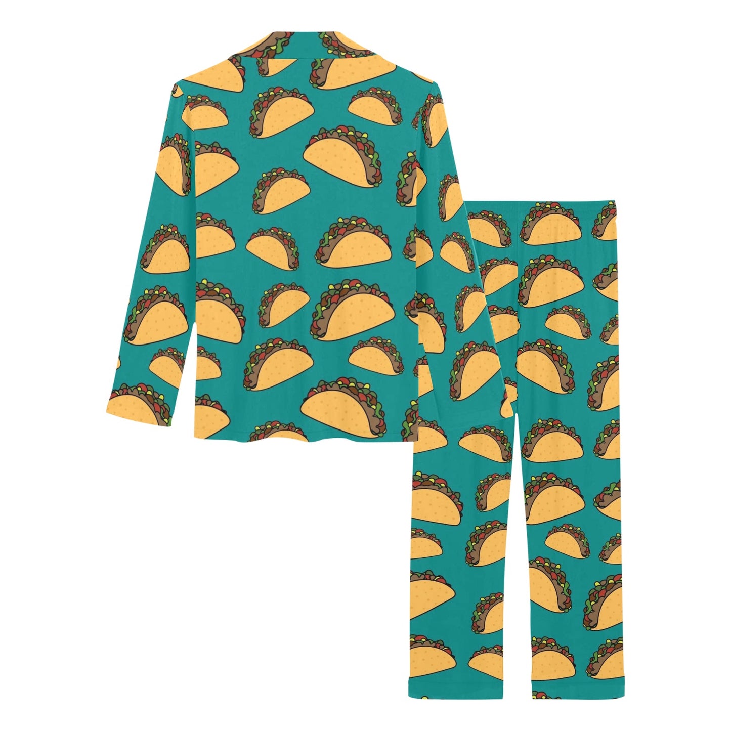 Taco Pattern Print Design TC07 Women's Long Pajama Set