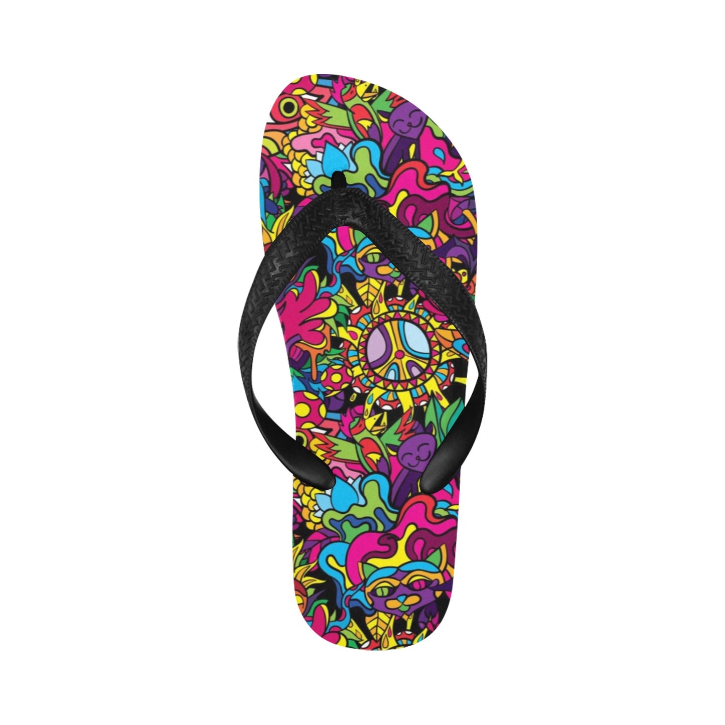 Trippy Print Design LKS304 Flip Flops