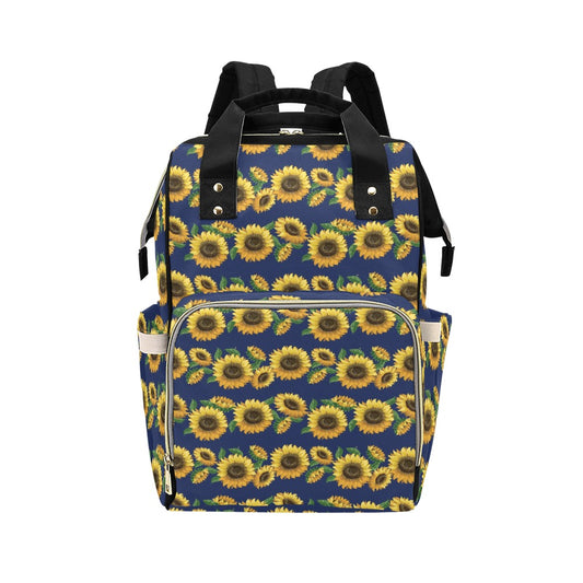 Sunflower Print Design LKS307 Diaper Bag Backpack