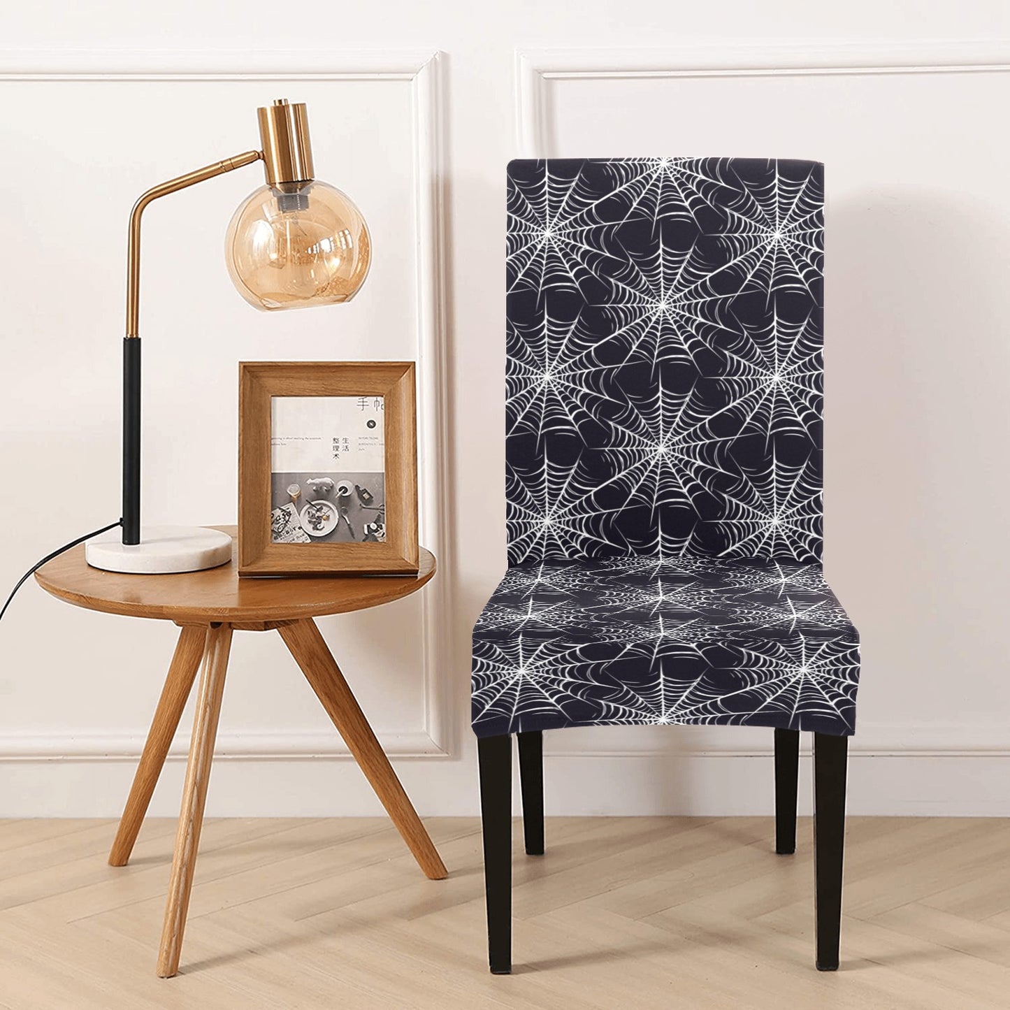 Spider Web Print Design LKS303 Dining Chair Slipcover