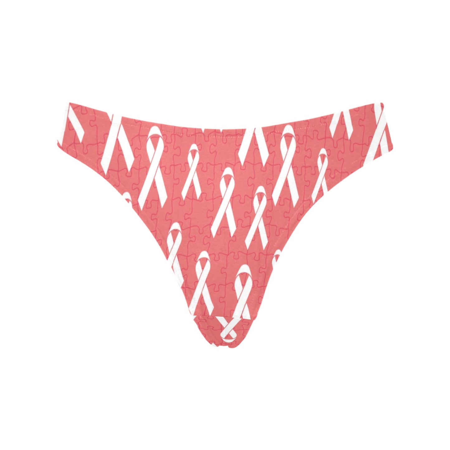 Autism Awareness Ribbon Design Print Women's Thongs