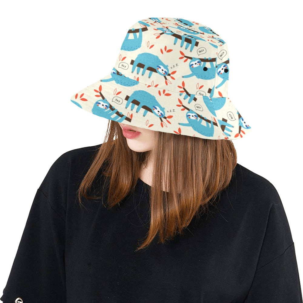 Sloth Print Design LKS3011 Unisex Bucket Hat