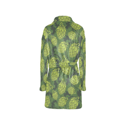 Hope Pattern Print Design 02 Women's Fleece Robe