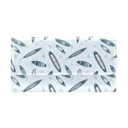 Surfboard Print Design LKS306 Women's Trifold Wallet