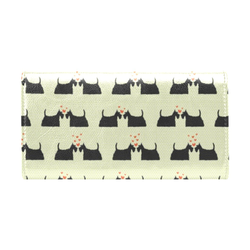 Scottish Terriers Print Design LKS304 Women's Trifold Wallet
