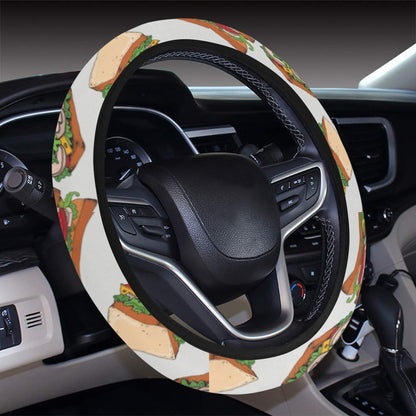 Sandwich Print Design LKS302 Steering Wheel Cover with Elastic Edge