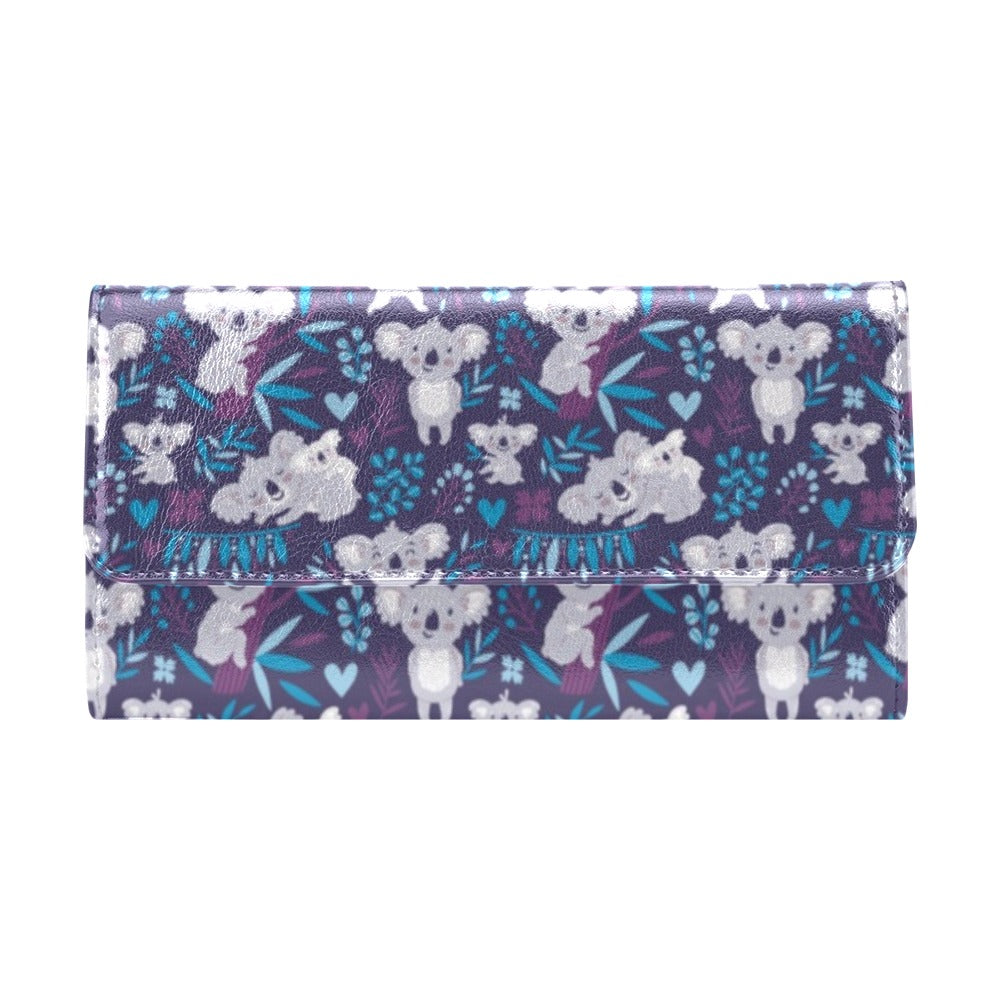 Koala Cute Themed Design Print Women's Trifold Wallet