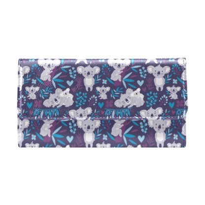 Koala Cute Themed Design Print Women's Trifold Wallet
