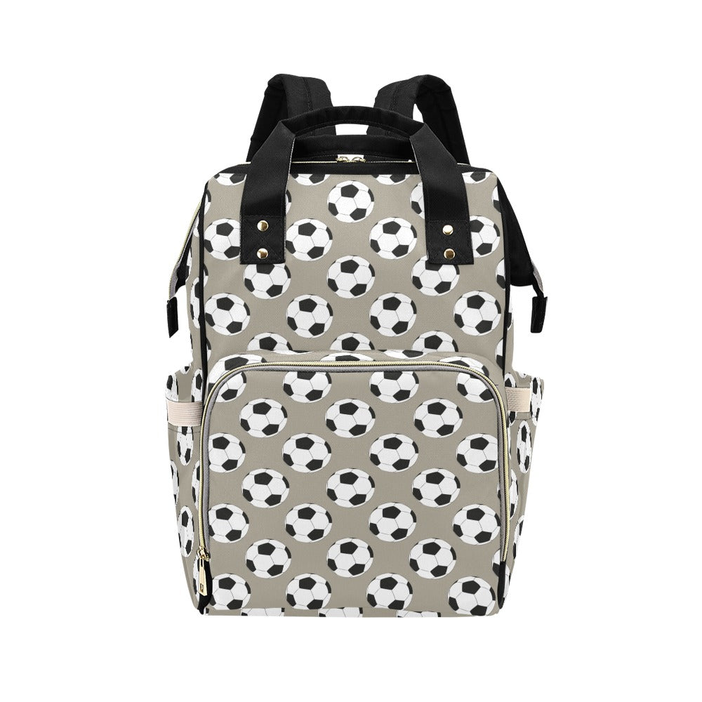 Soccer Ball Print Design LKS302 Diaper Bag Backpack
