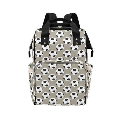 Soccer Ball Print Design LKS302 Diaper Bag Backpack