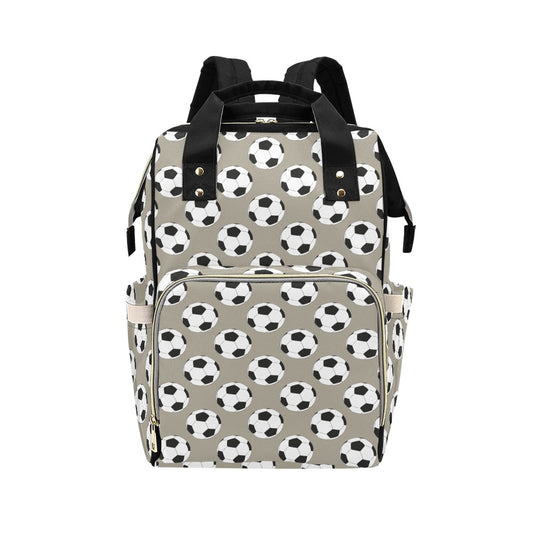 Soccer Ball Print Design LKS302 Diaper Bag Backpack