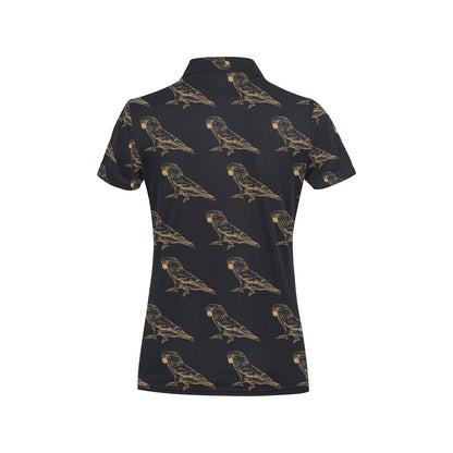 Parakeet Pattern Print Design A04 Women's Polo Shirt