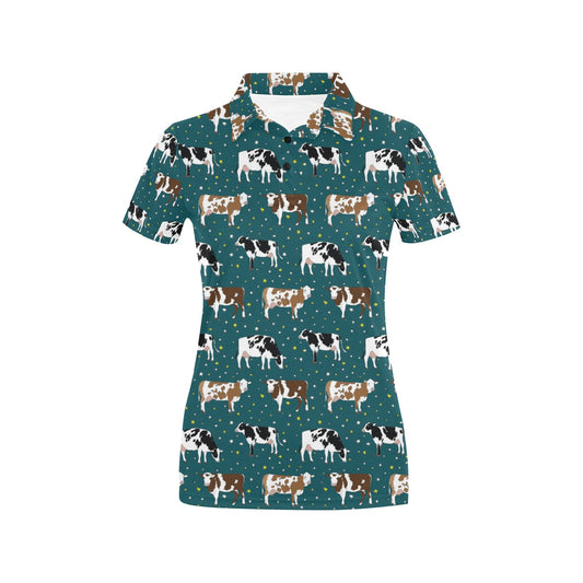 Cattle Print Design LKS404 Women's Polo Shirt